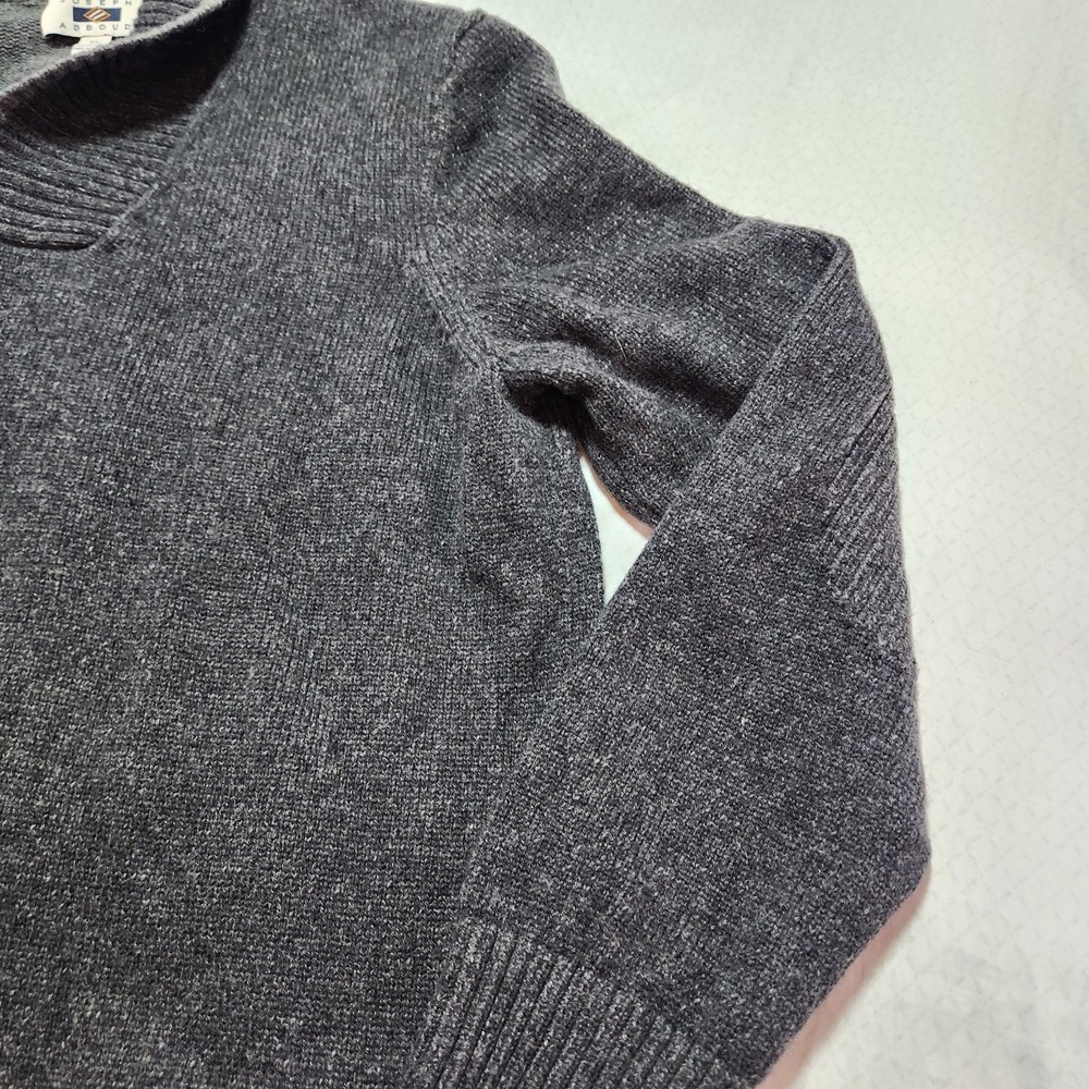 Joseph Abboud Gray Wool Blend Cable Knit Sweater Men's XL - Picture 2 of 10